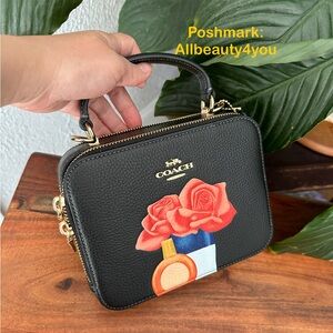 NWT - COACH X Tom Wesselmann Box Crossbody - CQ047 Black $398